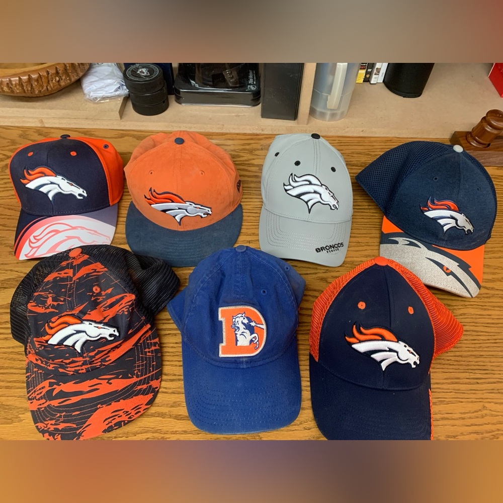 Lot of 7 Denver Broncos Various Hat Hats Cap Sports Specialties New And Used